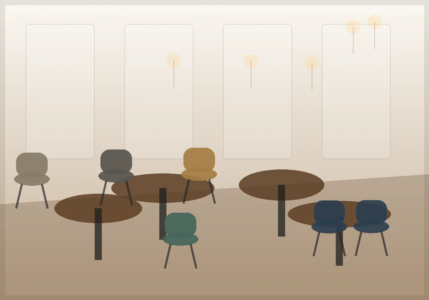 Ambiente premium de restaurante con mobiliario Juliette